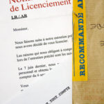 Travail et entreprise - Lettre de licenciement